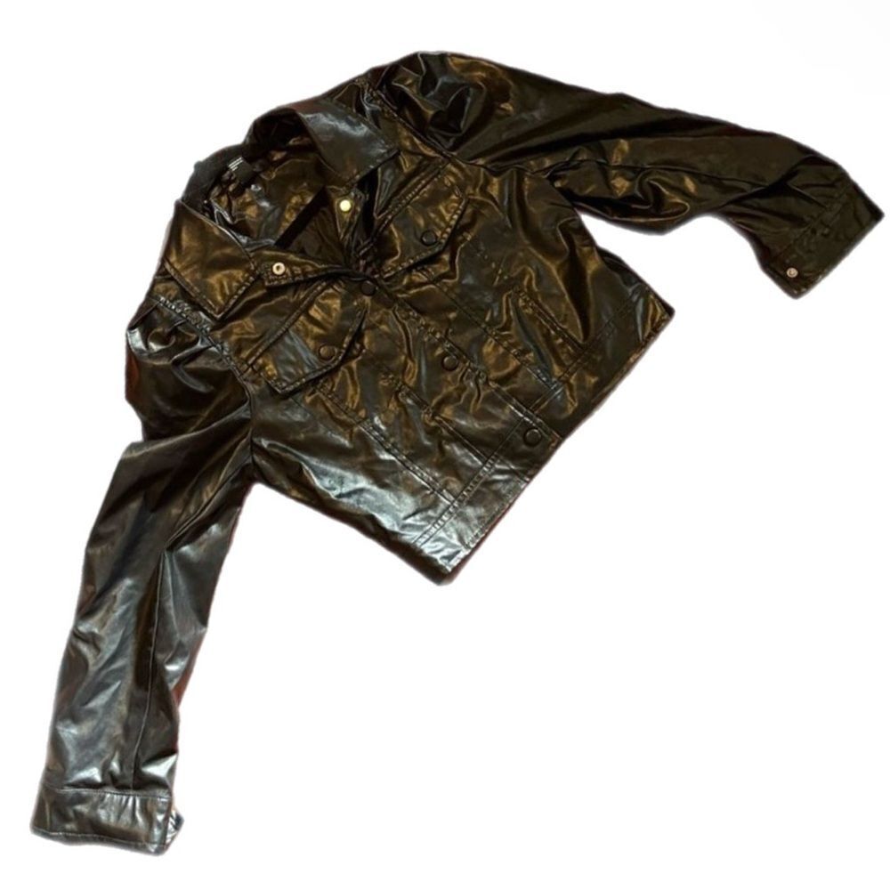Forever 21 Faux Leather Puffed Sleeves jacket size large. - Picture 5 of 10